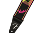Fender Neon Monogrammed Strap, Pink and Yellow, 2