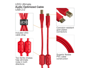 Udg U96001RD USB 2.0 C-B Red Cable 1,5 Meters