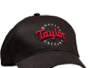 Taylor Black cap, red emblem