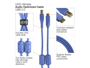 Udg U96001LB USB 2.0 C-B Light Blue Cable 1,5 Meters