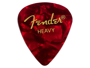 Fender Premium Celluloid 351 Shape Picks, Heavy, Red Moto 12-Pack