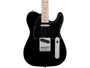 Squier Affinity Series Telecaster, Maple Fingerboard, Black Pickguard, Black