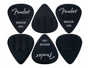 Fender 351 Shape Wavelength Grip Black Thin 6-Pick