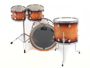 Dw (drum Workshop) Collector's Exotic - Natural To Deep Rich Red Burst Over Super Curly