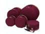 Tama TDSS52KWR - Power Pad Drum Bag Set - 5 Pcs - Wine Red
