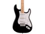 Squier Sonic Stratocaster, Maple Fingerboard, White Pickguard, Black alternative image  1