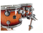 Dw (drum Workshop) Collector's Exotic - Natural To Deep Rich Red Burst Over Super Curly