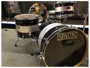 Spaun Drum Co. Custom 3pc-Black & Silver Stripes